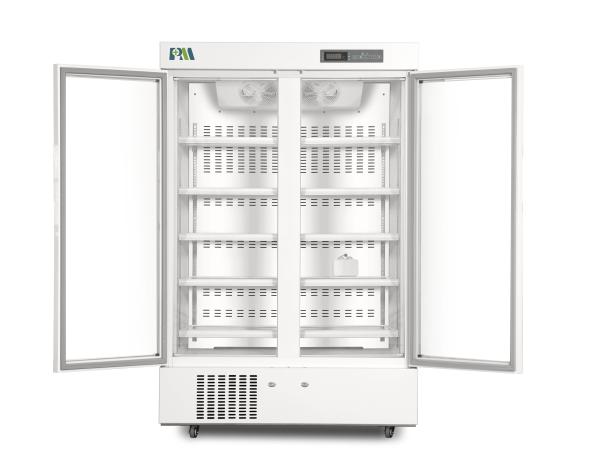 656L Ergonomic Double Glass Door Biomedical Pharmacy Vaccine Refrigerator Fridge