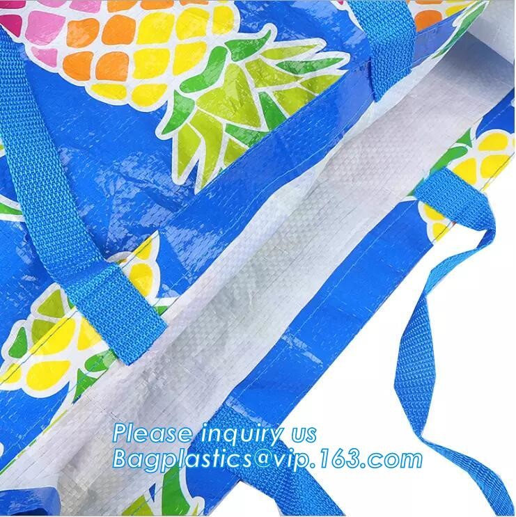 Custom Huge Luggage PP Woven Bag With Zipper Lock,PP Woven Shopping Bag,Factory customized cheap laminated pp woven shop
