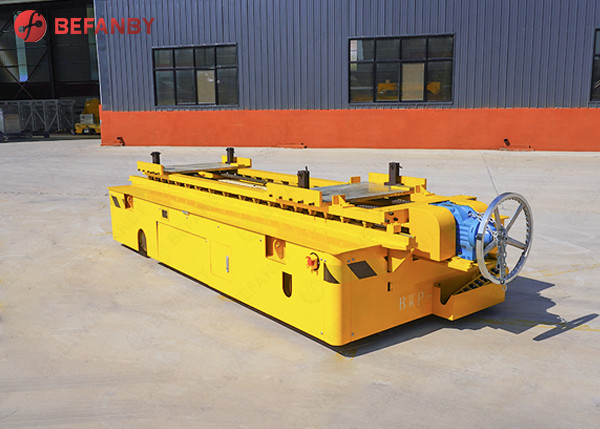 Material Handling 30 Ton Battery Q235 Motorized Platform Cart