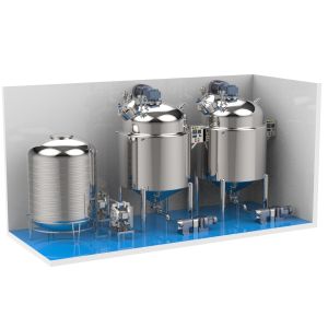 Professional Grade Liquid Homogenizer Tank With Buttons / PLC Control