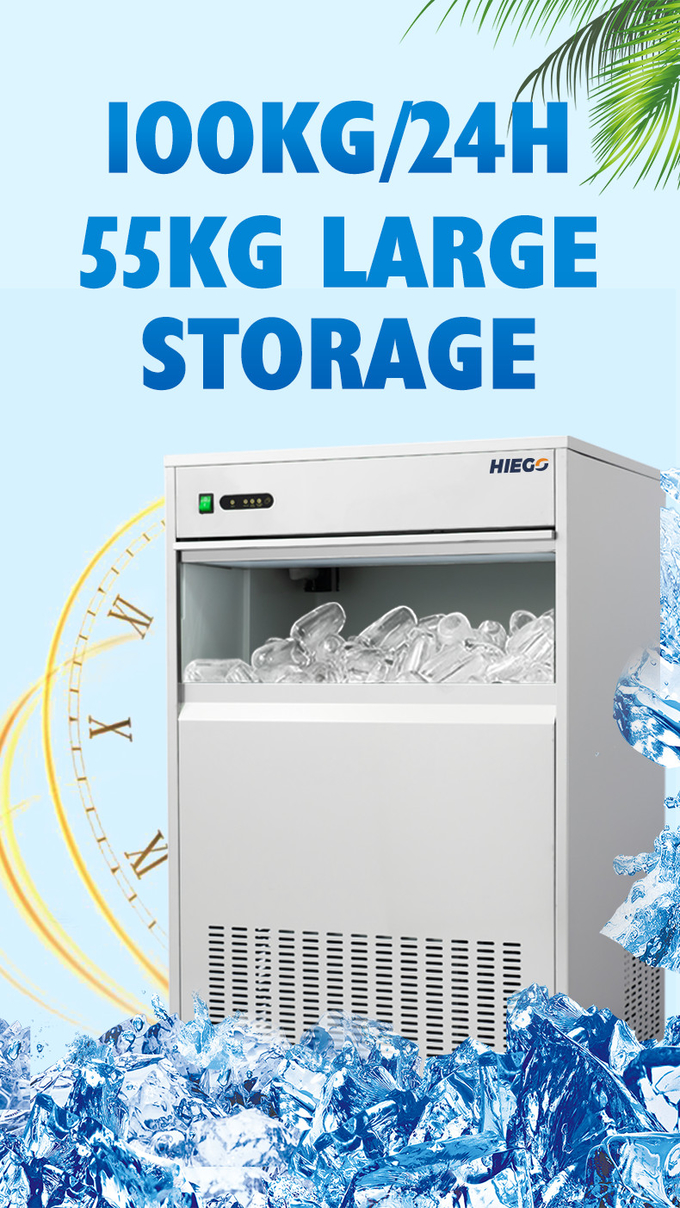 Frost Free Commercial Nugget Ice Machine 100 Kg 700w Bullet Ice Cube Machine