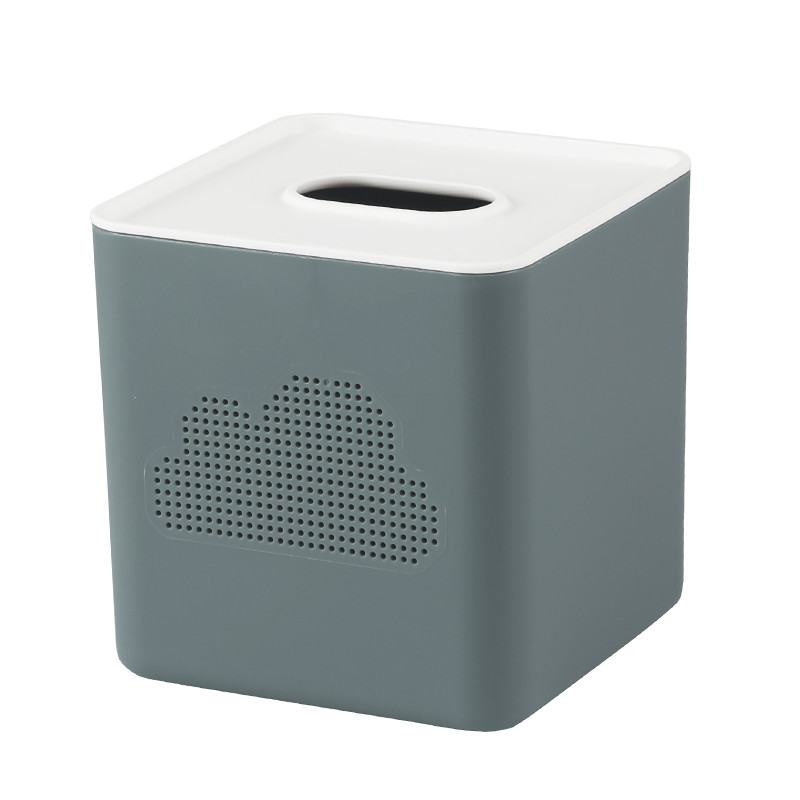 159g Plastic PP Square Bedroom Paper Tissue Box Non Burr 13cm