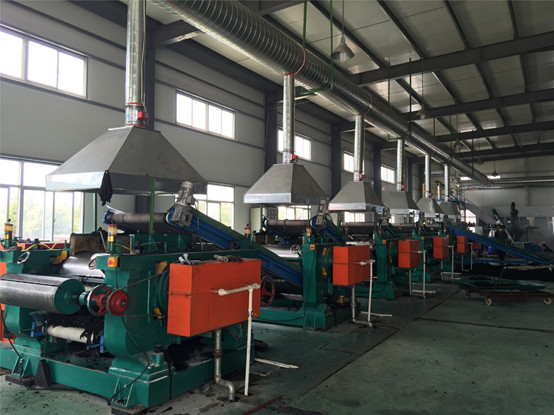 XKJ480 55 Kw Rubber Refiner Mill Reclaim Sheet Line CE ISO Approval