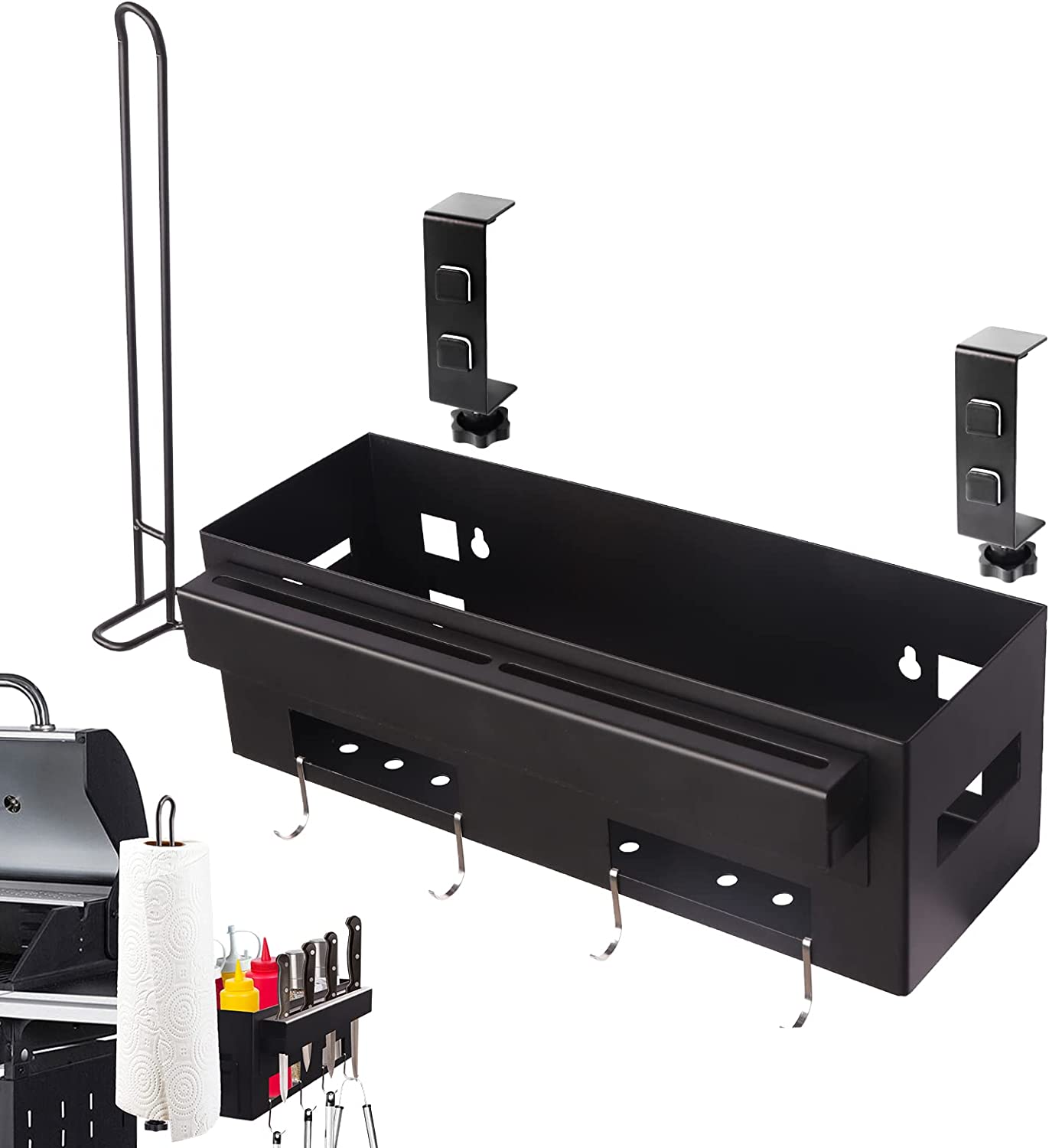 Powder Coated Space Saving Griddle Caddy with Paper Tower Holder Upgraded Convenience