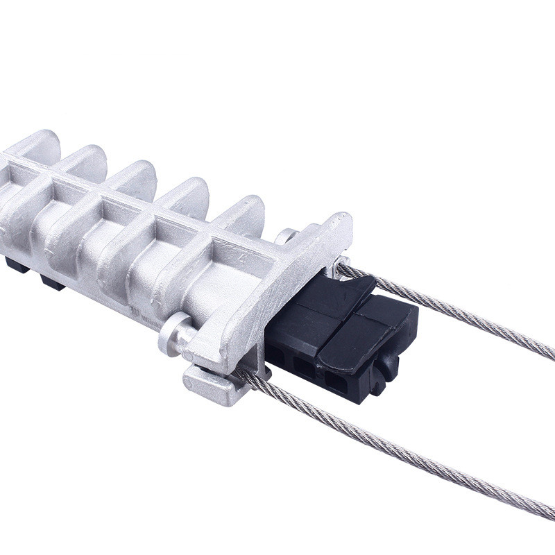 FTTH ADSS Accessories Metal Dead End Anchor Clamp Fiber Optic Cable Clamp For Fiber Cable