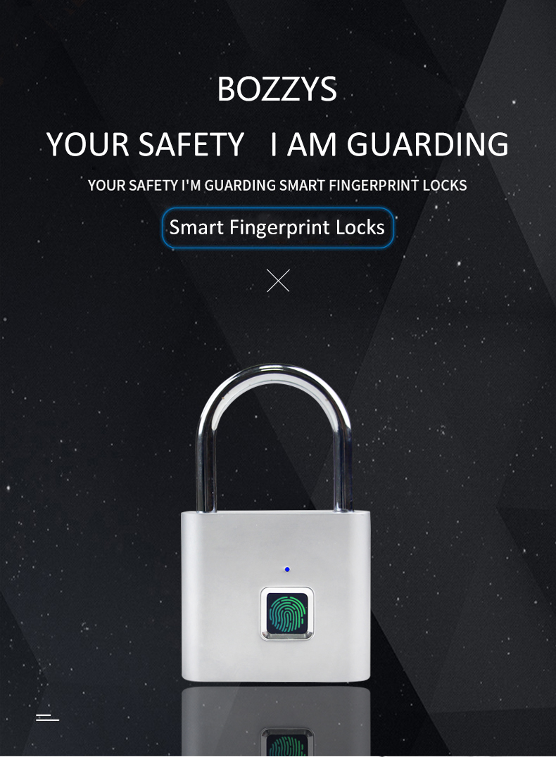 10 fingerprints Rainproof Smart fingerprint padlock