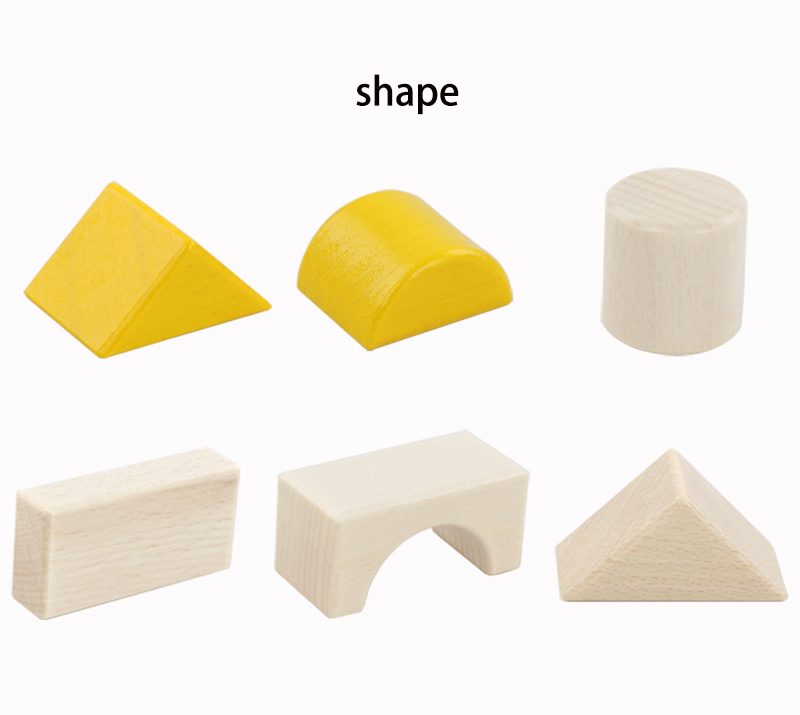 Big 15cm Castle Wooden Building Blocks Toy Stacking 30 Pieces