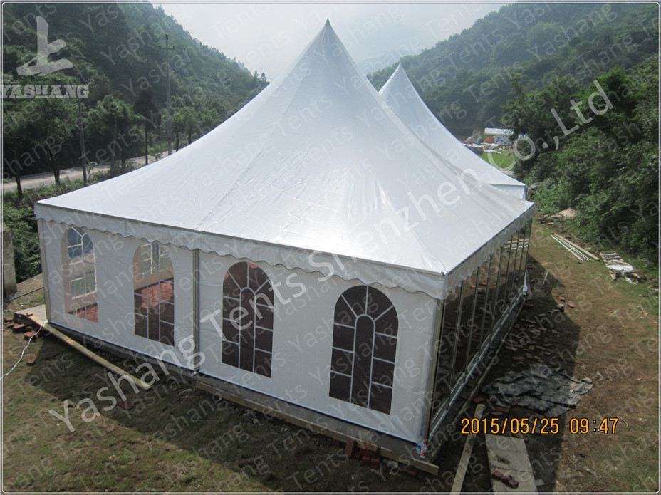 Red UV Resistant Portable Fabric Structures Waterproof Marquee Hire Rain Canopy