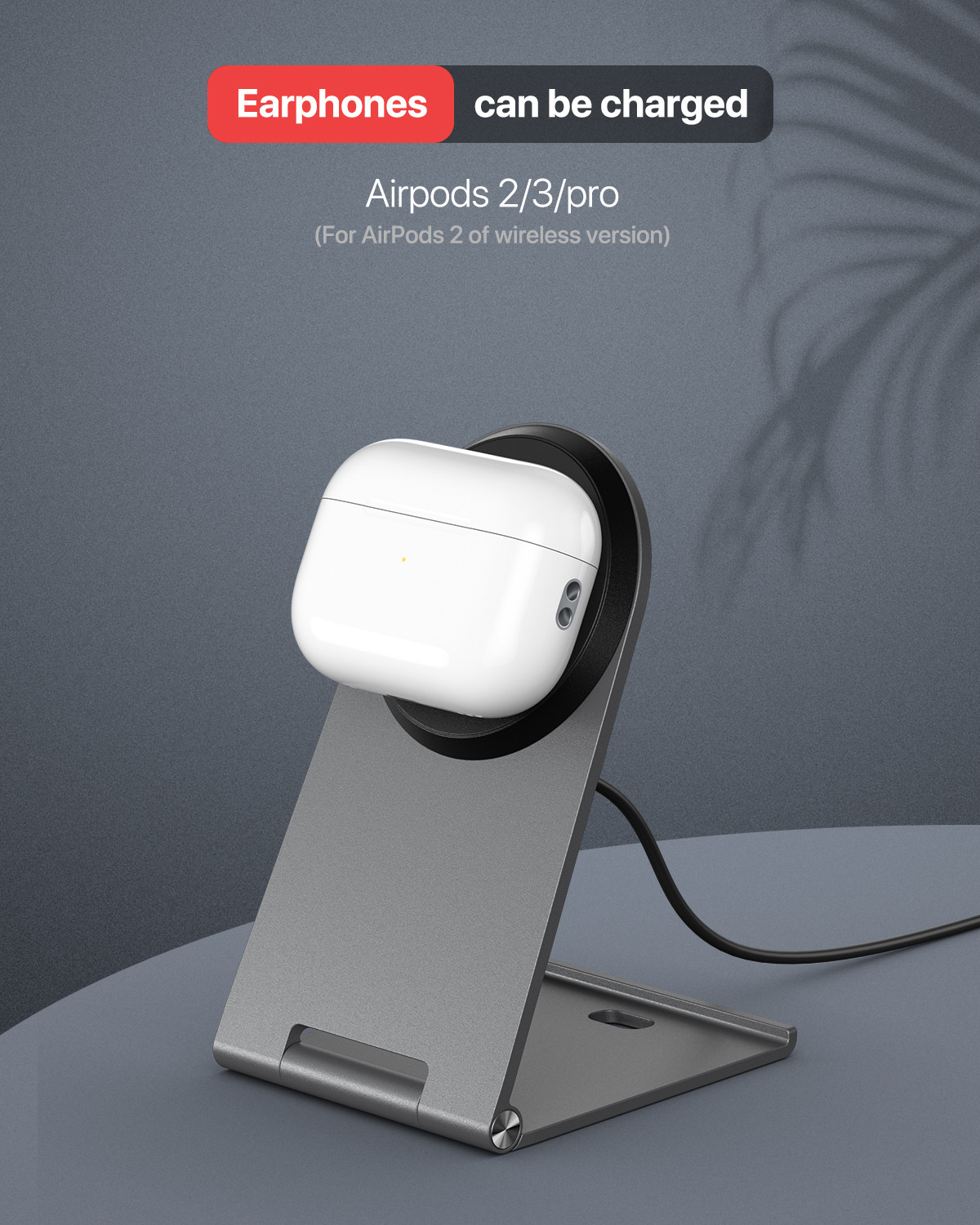 Wireless Charging Stand Charge Metal Wireless Charger For IPhone Samsung Qi Phones