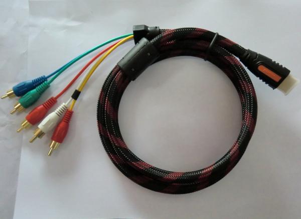 HDMI To 5RCA HDMI 19pin Dual To 5RCA Male To Male 1080p HDMI Cables 1.3a HDMI