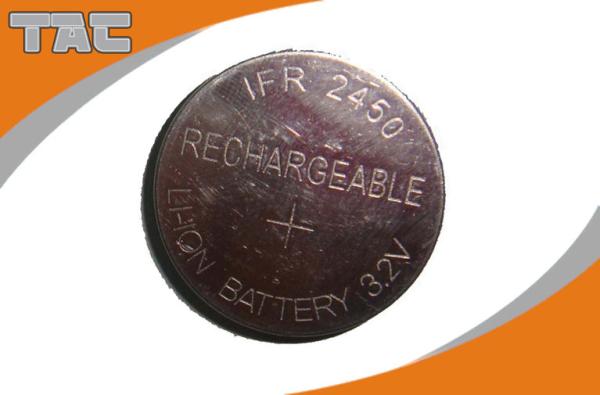 Rechargeable Lithium Coin Cell Battery LFR2450 80mAh 3.2V For IOT Domain