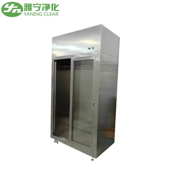 Sliding Door HEPA Stainless Steel Wardrobe Laminar Air Flow Garment Cabinet for