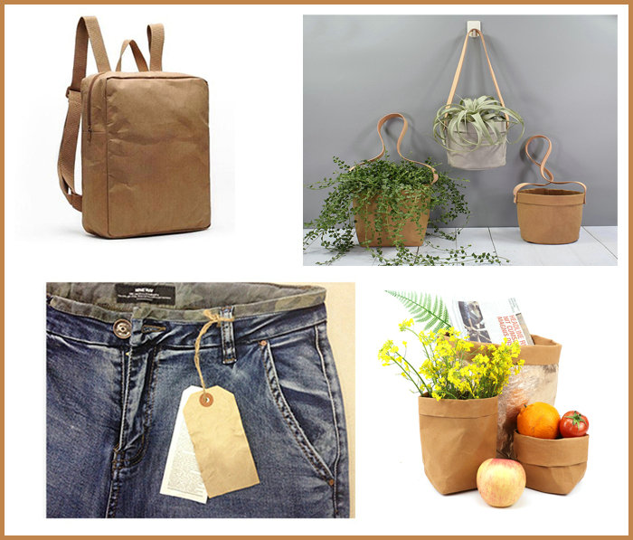 0.55mm Natural Fiber Washable Kraft Paper For Storage Bag Reusable Waterproof