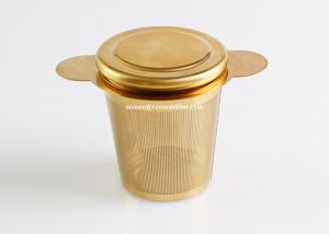 China 100x65mm Gold Stainless Tea Infuser For Loose Leaf Tea on sale
