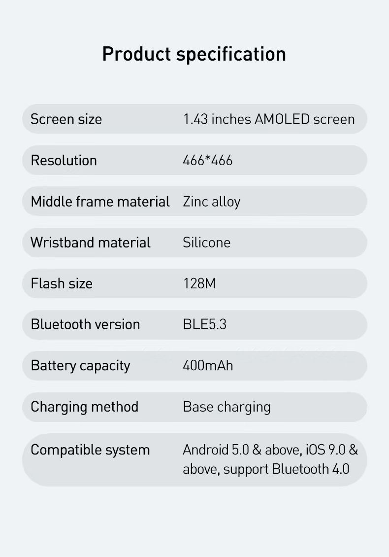 Amoled Display Smartwatch Outdoor S53 Smartwatch With Oxygen And Heart Rate