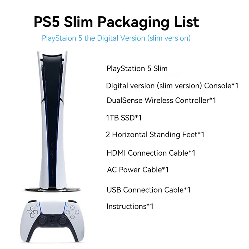 So-ny PS5 Slim Console Play-Station 5 Video Game Console PS 5 PC Games Ultra High Speed Play-Station5 Original