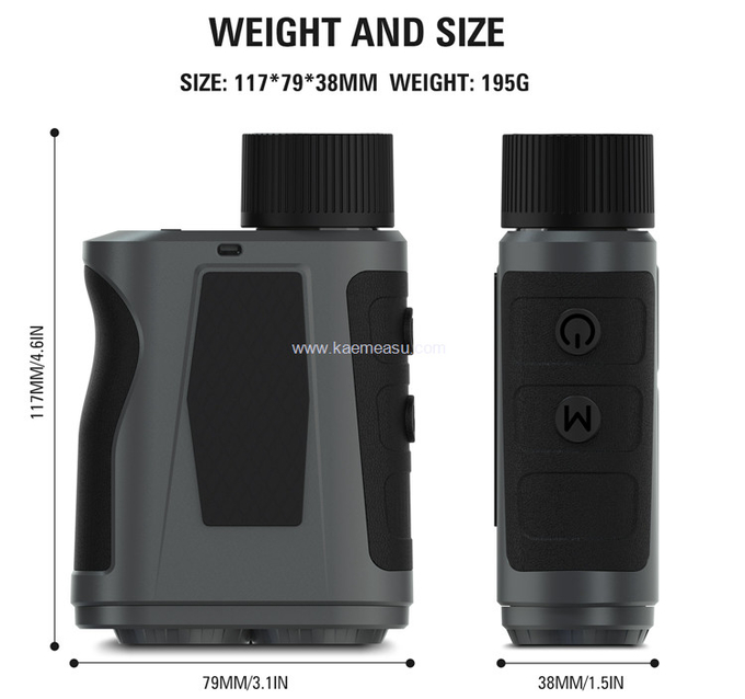 kaemeasu 600m Optical Telescope Golf Rnagefinder USB Charging Distance Meter 95% Transmittance H600H
