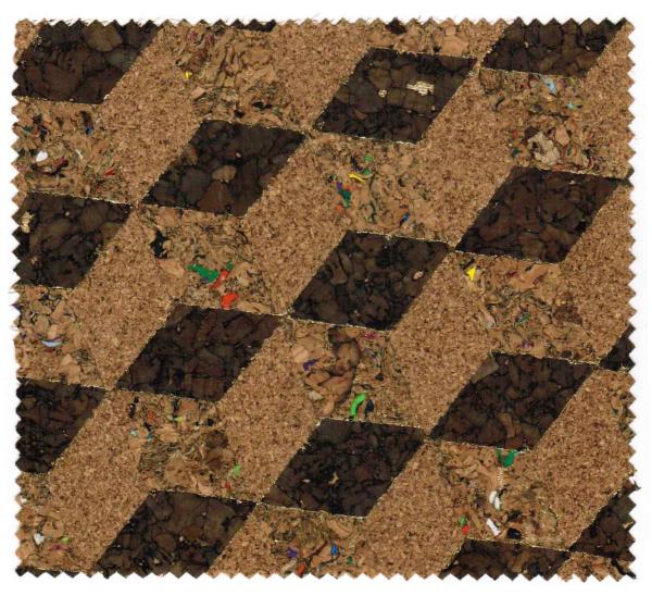 High Quality Nature Cork Fabric/Leather for bag and shoes making with PU backing