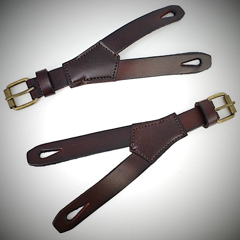 Mens Shirt Elastic Strap Clip Denim Pants 1.7cm Leather Casual Suspenders