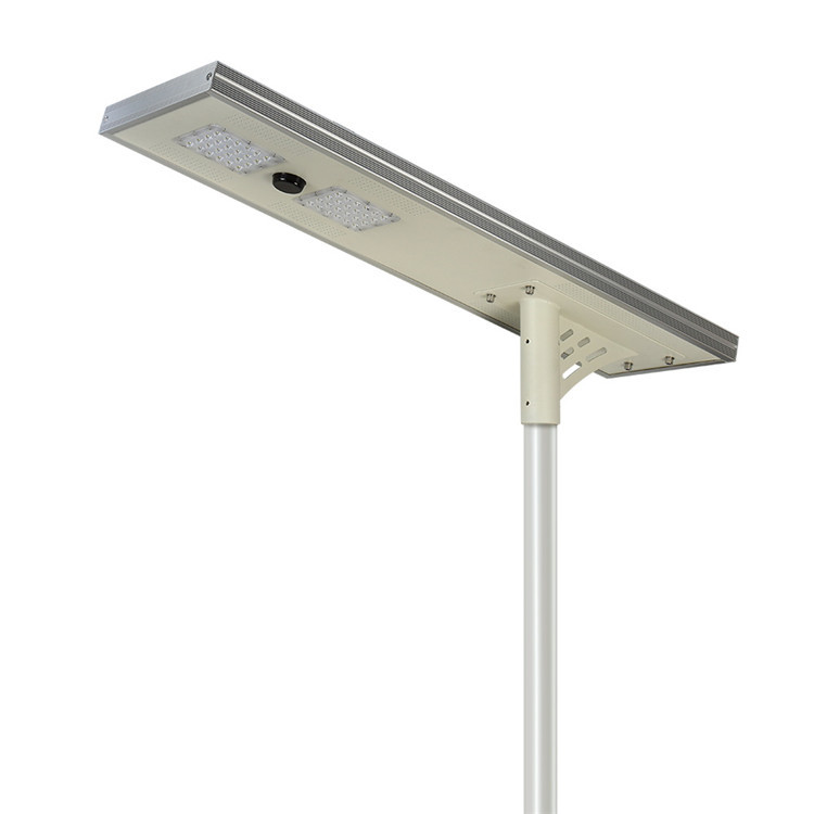 100W 80w All In One Solar Street Light Ip65 Ip67 8000 Lumens 135lm/w integrated solar street light