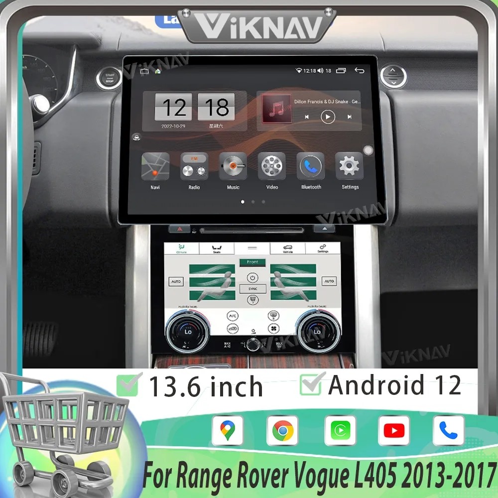 13.6inch Android Touch screen Stereo For 2013-2017 Range Rover Vogue Multimedia Player Navigation Wireless Carplay