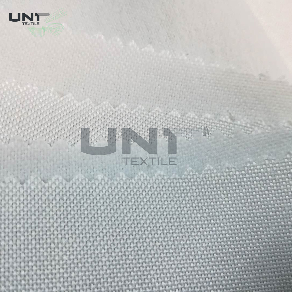 Fusible Woven Clothing Tie Interlining Fabric Brushed Plain Weave