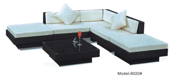 5piece - Rattan wickergarden furniture patio outdoor backyard sectional sofa