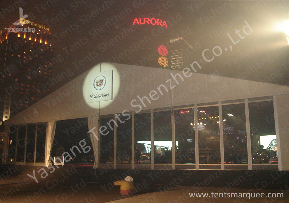 Luxury Linings Decorated Fabric 20x20 party tent With Sidewalls , Aluminum Frame Marquee