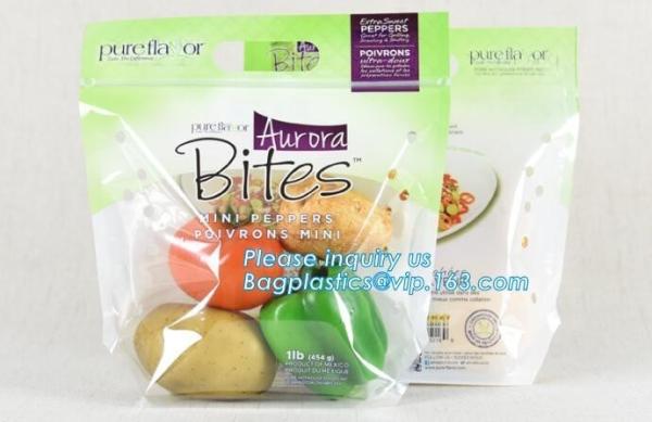 good shrinkage fresh fruit PP bag, Slider Ziplock Storage Bag for Fruit, slider