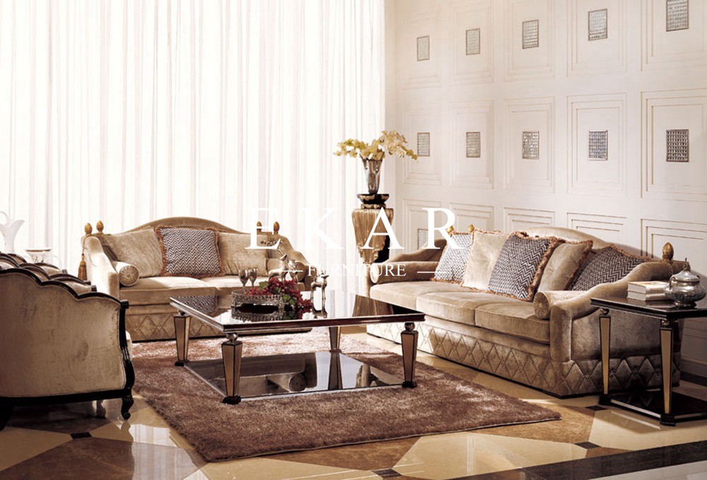 Royal Living Room Furniture Luxury Fabric Arab Sofa Sets Designs MKBN-KS2302-002-001