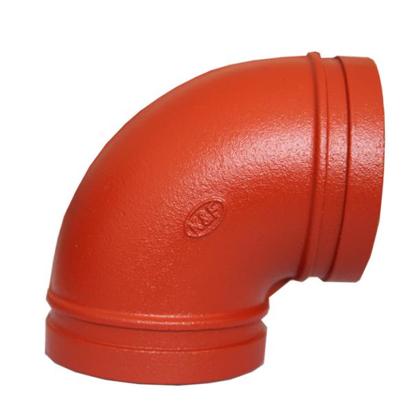 Heavy Ductile Iron Grooved Pipe Fittings 90 Degree Pipe Elbow Electroplated
