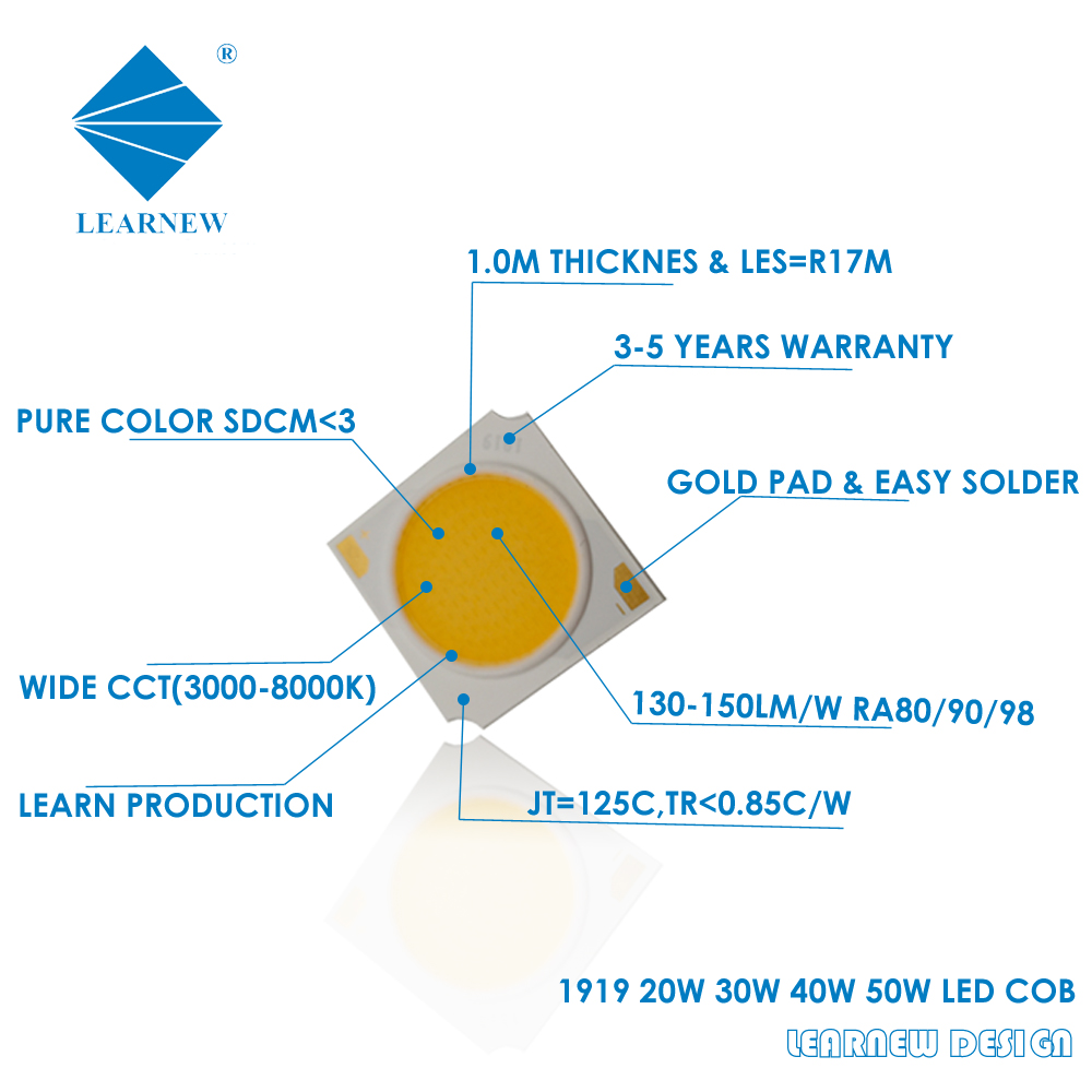 Commercial COB LED Chips 2325 2828 High CRI 20w 25w 30w 35w 40w 50w 60w Cob Light