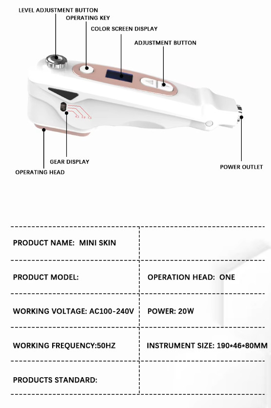 Mini HIFU Anti Wrinkle Anti Aging Face Lift Facial Massager Skin Care Machine