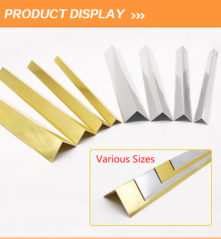 Wall Border L Shape Aluminium Trim Decorative Line Trim For Ceramic Protection