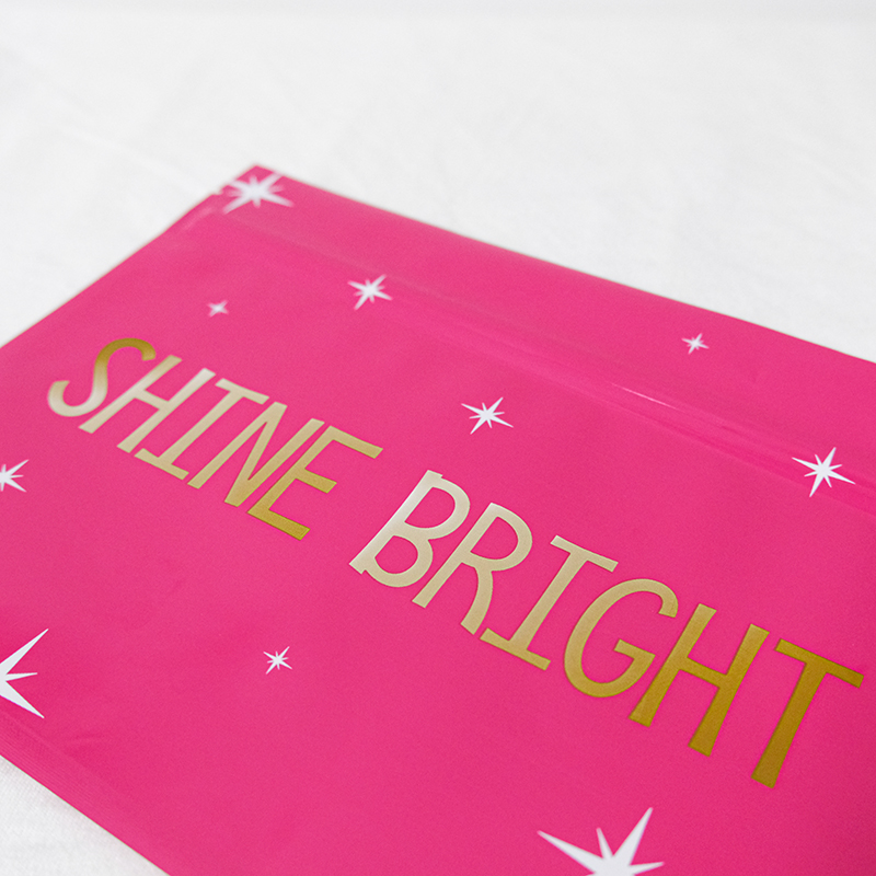 Pink Beauty Lip Gloss Packaging Waterproof Plastic Zipper Bag Gravure Printing