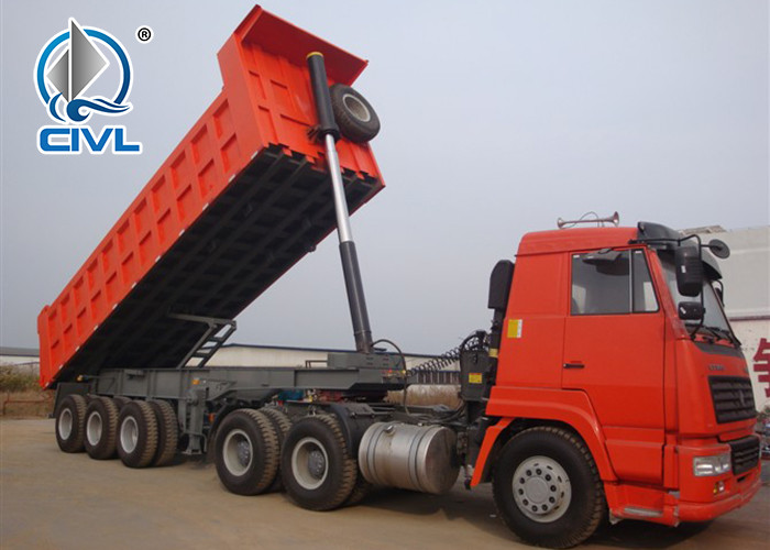 Carbon Steel Hydraulic Lifting 40 Ton Grapple 3 Axle Tipper Trailer Dump Semi Trailer