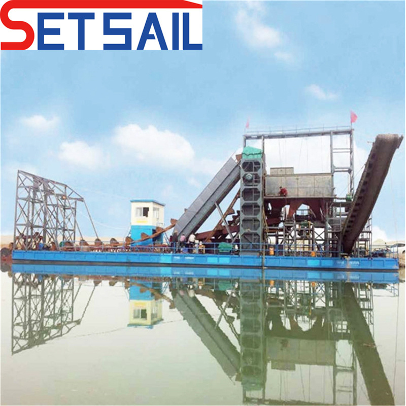 Bucket Chain River Gold and Daimond Dredger with Trommel Screen