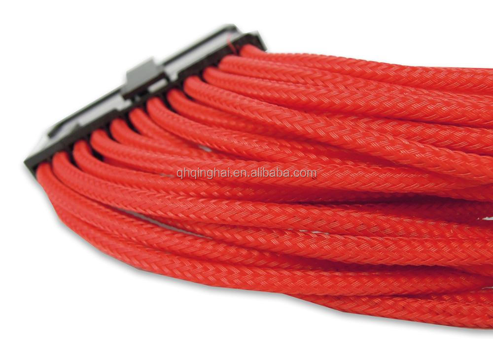 24Pin ATX Male to Female Motherboard Power Extension Cable Red 18AWG