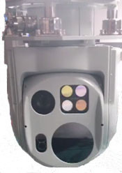 Multi-sensor UAV Gimbal With IR + TV + LRF + Multi-spectral Camera For Surveillance , Search And Tracking