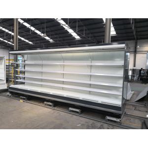 Slim Vertical Open Display Fridge 404A Refrigerant Remote Adjustable