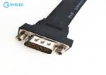 Black HDB15 Male Ends 15 Conductor Ribbon Cable Assemblies With 15 Pin Ph2.0