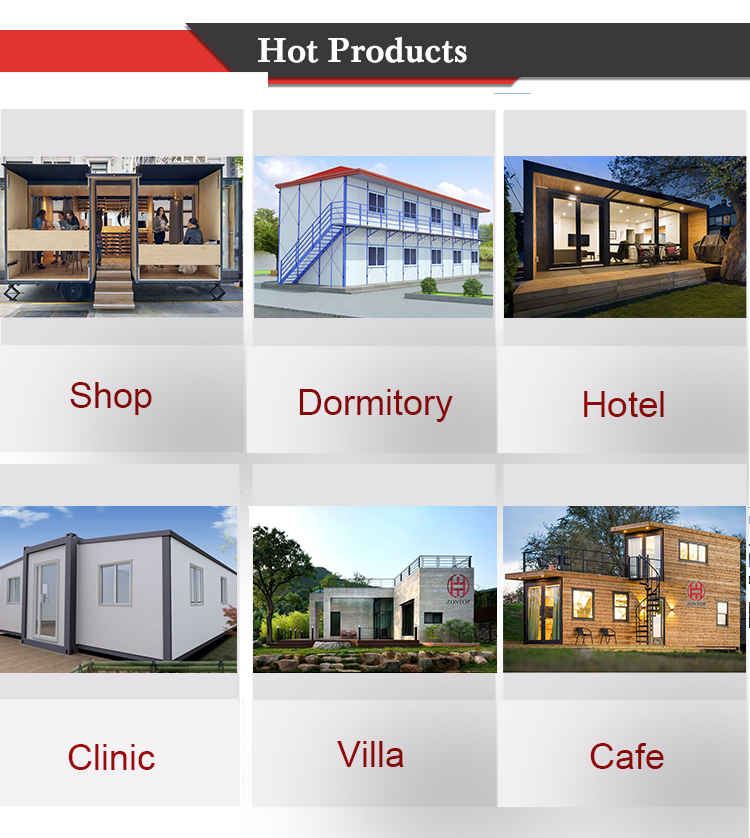 Zontop Easy Assemble Container Modular Restaurant Buildings Modern Modular Prefab Houses