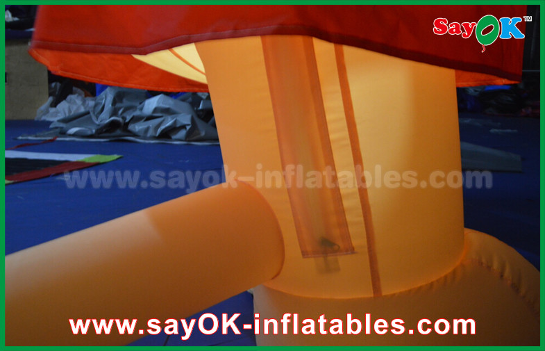 Custom Animal Oxford Cloth Inflatable Cartoon Cattle Cow With LED Lighting