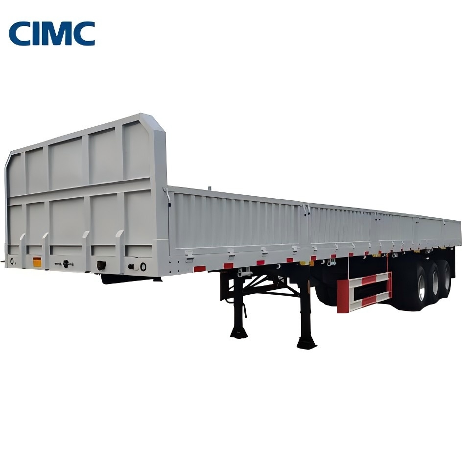 CIMC can be customized to match your perfered color 3 axle Chinese truck cargo fence trucker semi trailer