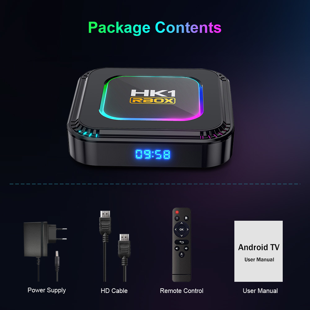 8K WiFi DIY IPTV Box Android 13.0 TV Box With Colorful LED Lights