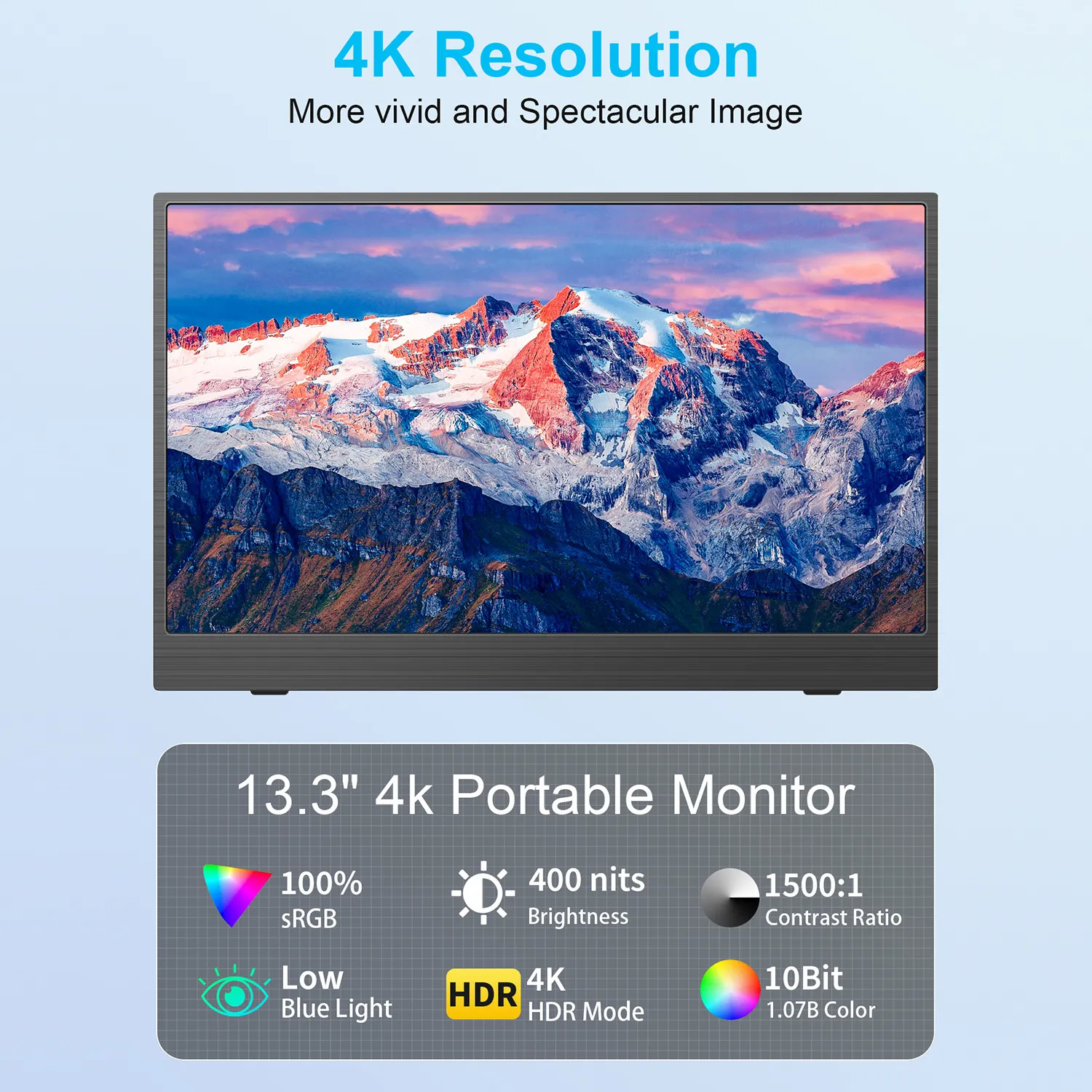 13.3 Inch LCD Small 3840*2160P Gaming 4k Portable Monitor Screen For Phone