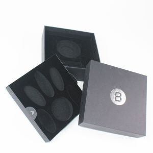 Customize Rigid Cardboard Custom Black Boxes With Foam Insert