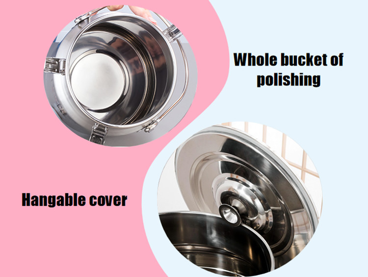 15L Stainless Steel Milk Can Mirror Polished Metal Milk Container