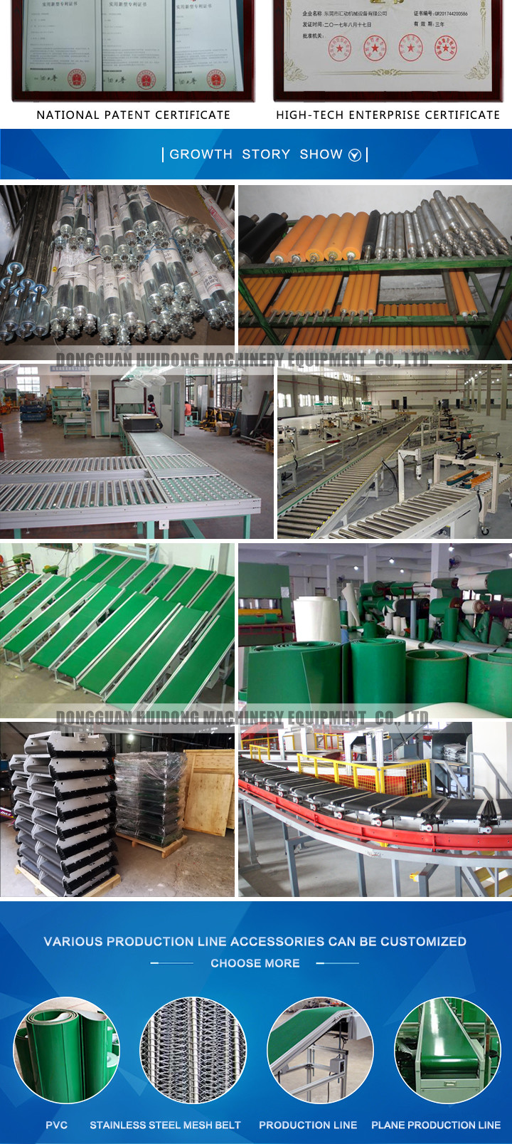 Adjsutable Motorised Roller Conveyor For Conveyor Tooling Board Assembly Line