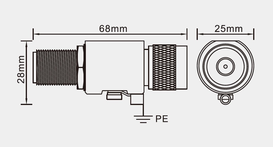 N Type Coaxial Lightning Arrestor For Data Transmission Device